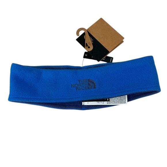 The North Face Kids Glacier Reversible Headband NWT Small Light Blue Gray Cozy - Picture 3 of 9